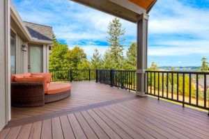 Deck Builders Milwaukee WI Large deck looking out over gorgeous scenery